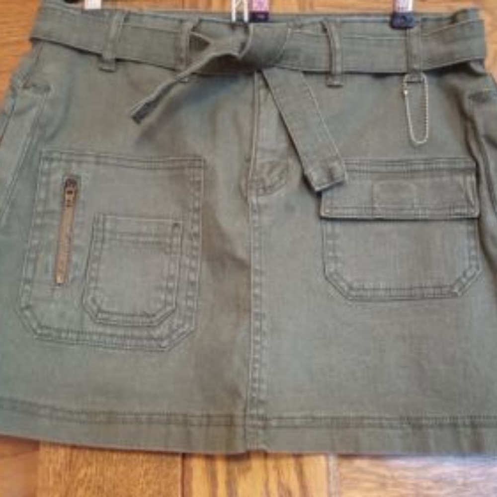 BOGO Bubblegum 8 Pocket Mini Skirt Denim